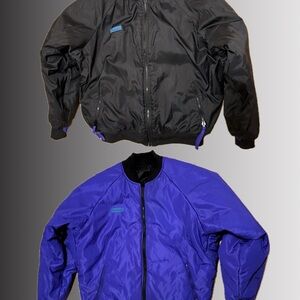 Vintage 90s Columbia Women's Purple & Black Reversible Puffer Jacket Size Large
